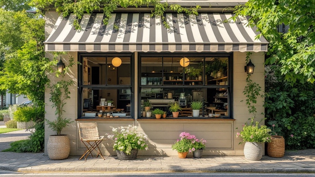 Awning Windows for coffee store in summer