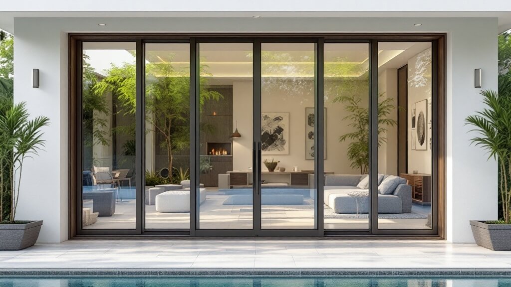 aluminum glass door for villa Patio
