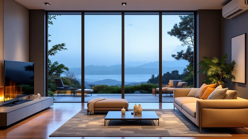 aluminum glass window for villa Living Room
