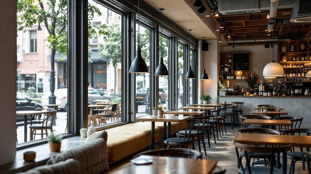 folding windows system in Cafes