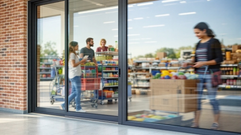 sliding windows for grocery stores