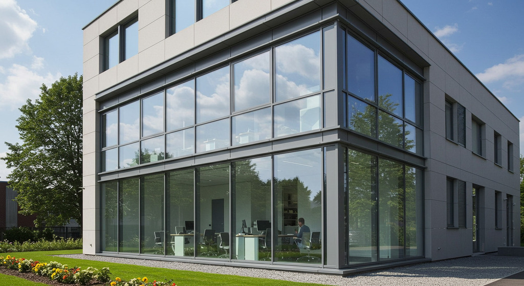 Aluminum windows for Commercial Office Building