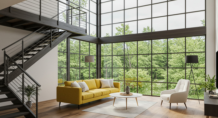 Aluminum Window Walls for Living Room