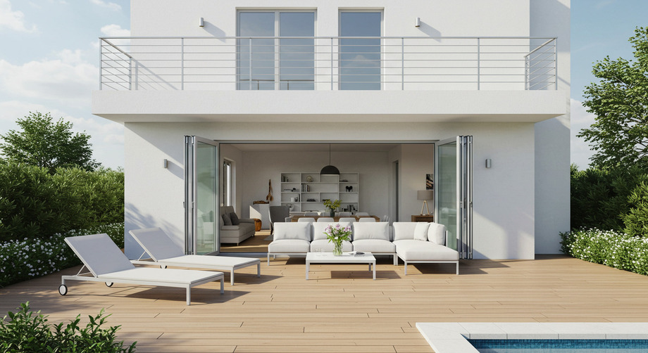 Bi Folding Windows for Modern Villa