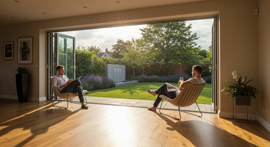 Bifold Windows for Broad Field of Vision