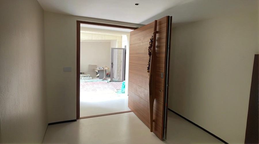 Aluminium Pivot Door Installation Image