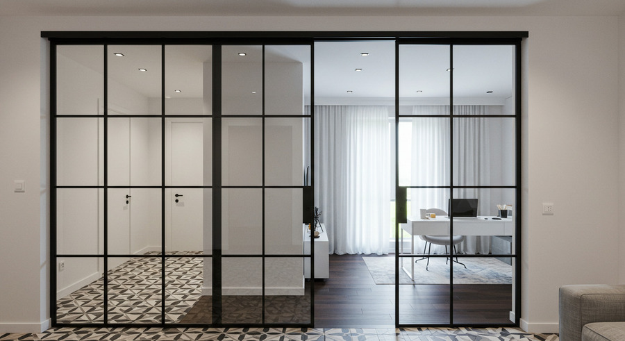 Aluminum Partition Door for Living Room