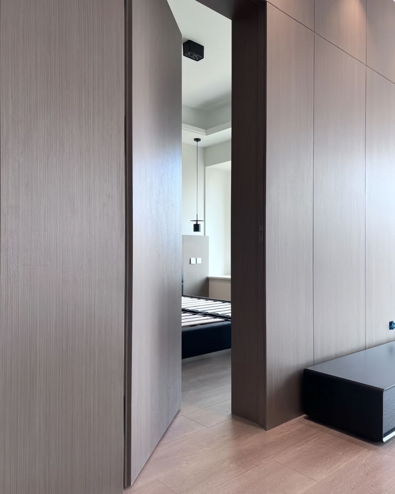 Wood Paneled Hidden Doors