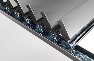 Dual groove waterproofing for louver