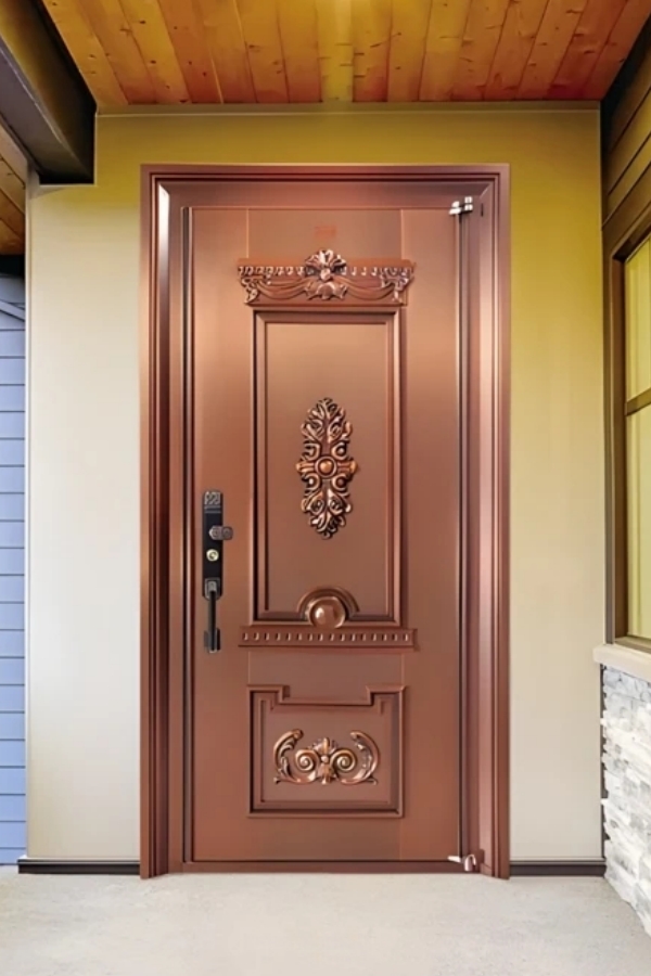 Modern Copper Entry Door D02