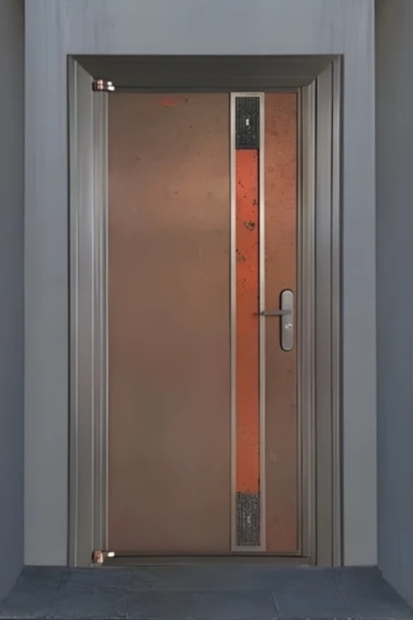 Modern Copper Entry Door D04