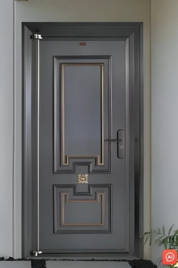 Modern Copper Entry Door D05