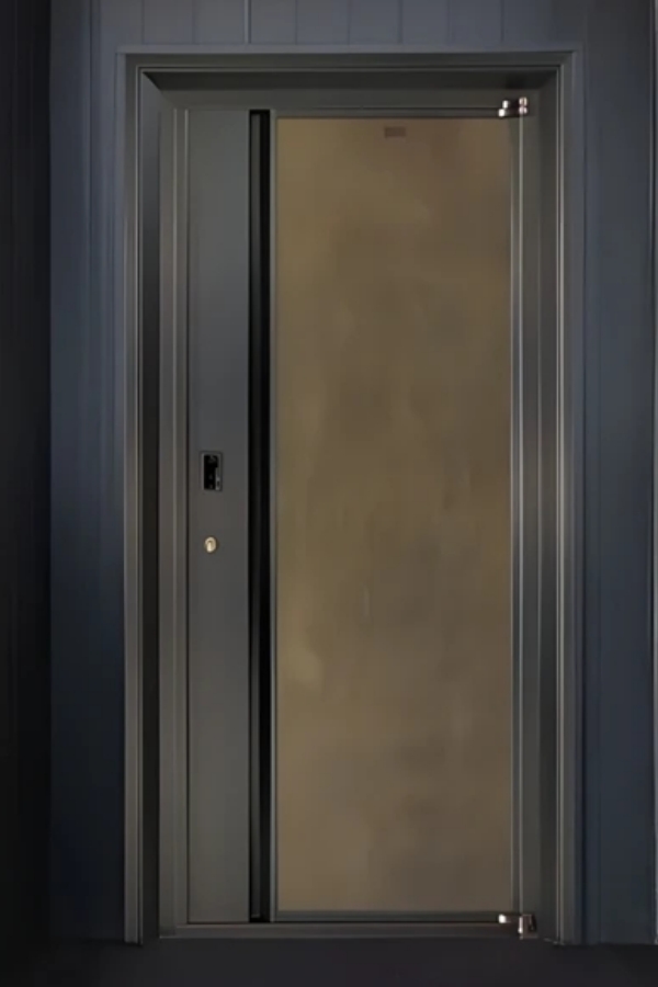 Modern Copper Entry Door D06