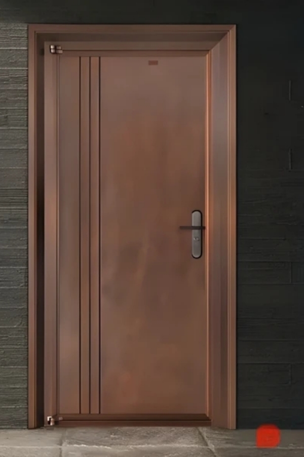 Modern Copper Entry Door D07