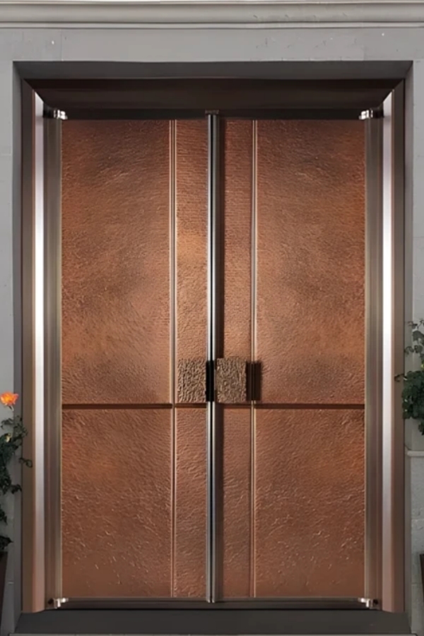 Modern Copper Entry Door D08