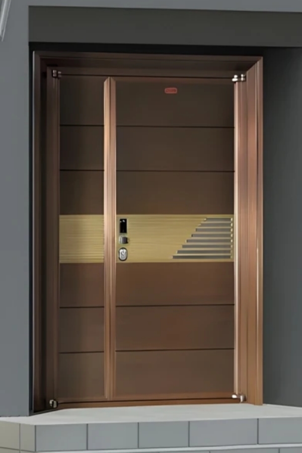Modern Copper Entry Door D11