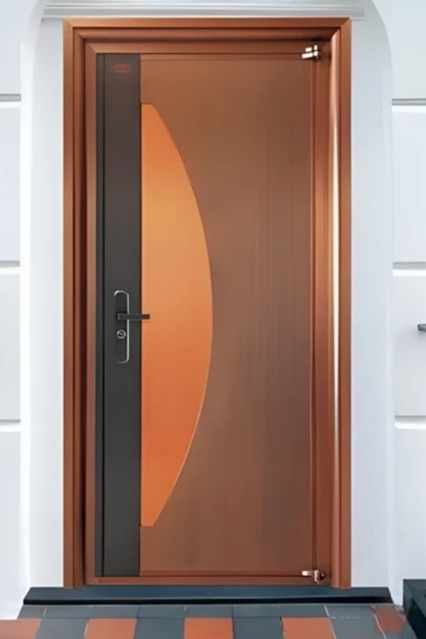 Modern Copper Entry Door D12